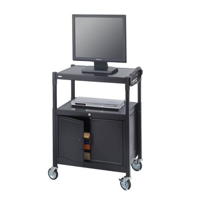 Adjustable Height AV Cart with Cabinet, SAF-8943