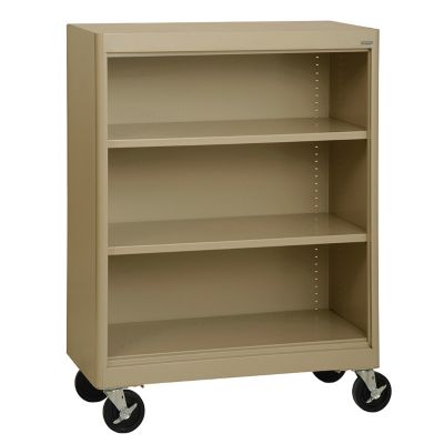 Three Shelf Mobile Bookcase - 48"H, SAN-BM2R361842