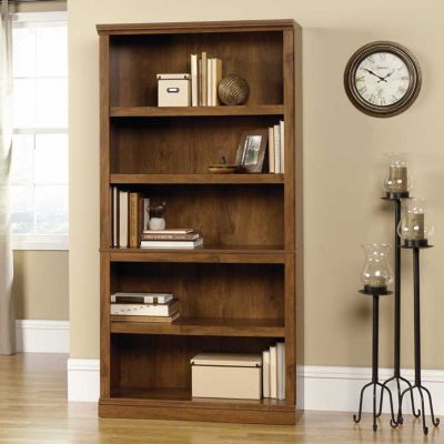 Oiled Oak Finish Five Shelf Bookcase, SAU-410367