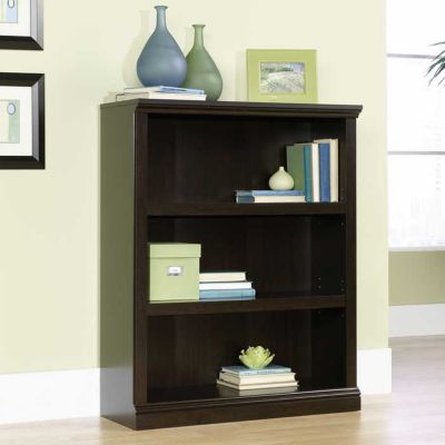 Jamocha Wood Finish Three Shelf Bookcase, SAU-410373