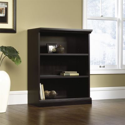 Estate Black Three Shelf Bookcase, SAU-412176