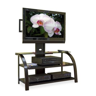 Dark Espresso and Glass TV Stand with Mounting Bracket, SDA-404700
