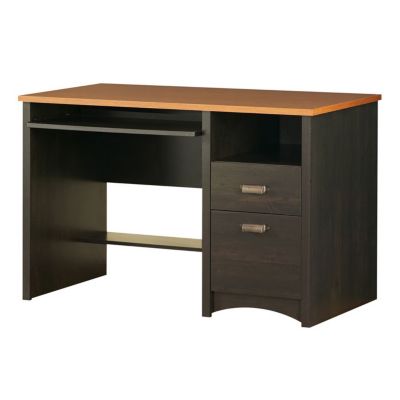 Black Compact Computer Desk with Spice Top, SSF-7378-070