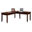 Tribeca Loft Cherry L-Shaped Table Desk - Reversible, OFG-DS1073 Tribeca Loft Cherry L-Shaped Table Desk - Reversible, OFG-DS1073