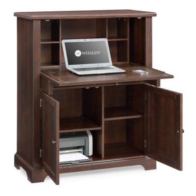 computer desk with doors