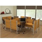Pro Biz Four-Person Workstation with End Panels, BES-100859C Pro Biz Four-Person Workstation with End Panels, BES-100859C