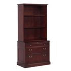 Oxmoor Merlot Cherry Lateral File with Bookcase Hutch, OFG-LF0051 Oxmoor Merlot Cherry Lateral File with Bookcase Hutch, OFG-LF0051