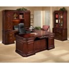Oxmoor Merlot Cherry Left U-Desk Office Suite, OFG-UD0151 Oxmoor Merlot Cherry Left U-Desk Office Suite, OFG-UD0151