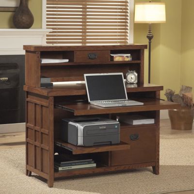 Mission Pasadena Internet Credenza with Hutch, OFG-CH0031