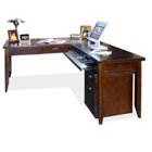 Tribeca Loft Cherry L-Shaped Table Desk with File, OFG-LD1112 Tribeca Loft Cherry L-Shaped Table Desk with File, OFG-LD1112