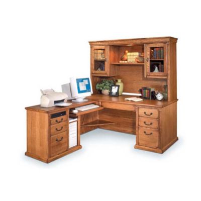 Wheat Finish Left L-Desk and Hutch, OFG-LD1054