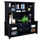 Tribeca Loft Black Credenza with Hutch, OFG-CH1017 Tribeca Loft Black Credenza with Hutch, OFG-CH1017