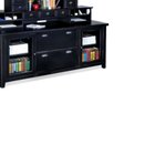 Tribeca Loft Black Credenza and Two Hutch Set, OFG-CH1016 Tribeca Loft Black Credenza and Two Hutch Set, OFG-CH1016