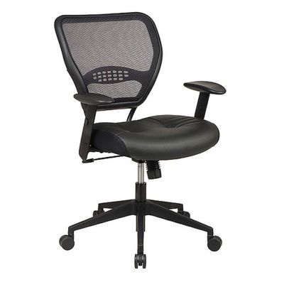 Space Series Mesh Back Task Chair with Leather Seat, OFF-5700