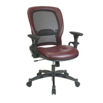 Mesh and Leather Ergonomic Computer Chair, OFF-2664