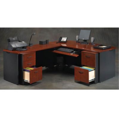 Via Bow Front L-Desk, OFG-LD1103