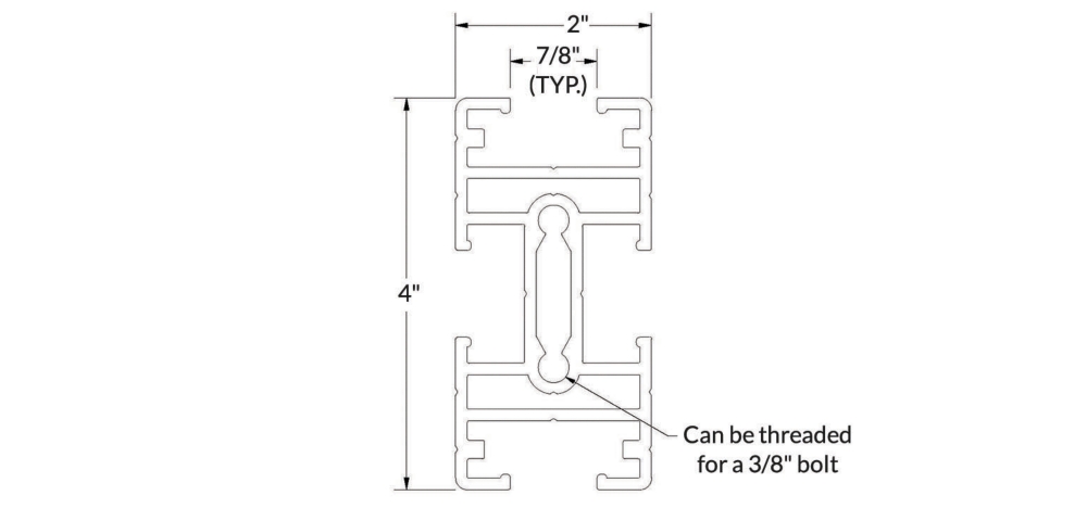 SpanFrame extrusion drawing