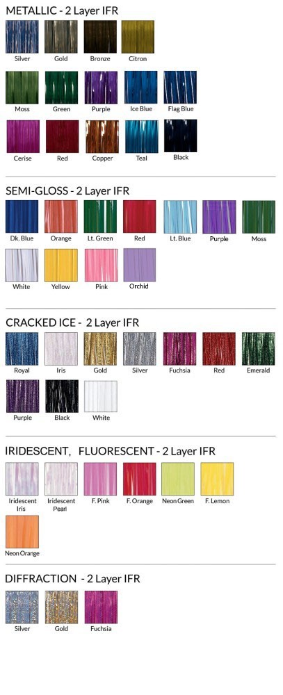 rain curtain color chart