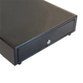 APG Cash Drawer VASARIO CASH DRAWER, BLACK W/OMEDIA SLOT