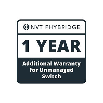 1 YR addFEETl warranty for unmanaged switch