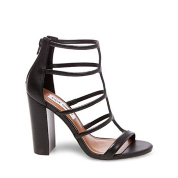 steve madden black crystal heels