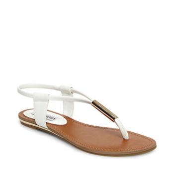 Thong Sandals | Black, White  Gold | Steve Madden HAMIL