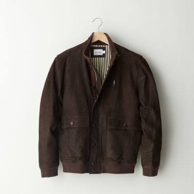 KNIT COLLAR BOMBER