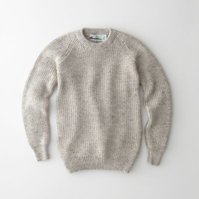 DONEGAL FISHERMAN RIB CREWNECK SWEATER