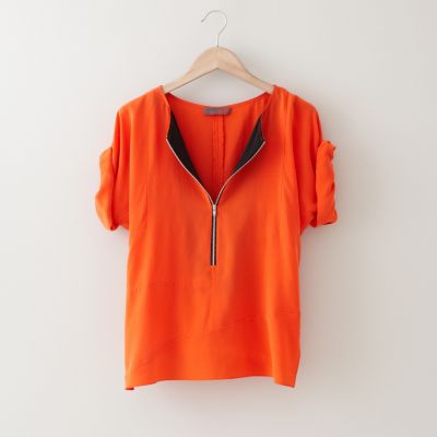 ZIP SILK SHIRT