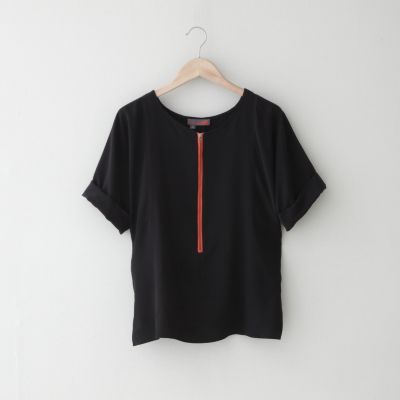 ZIP SILK SHIRT