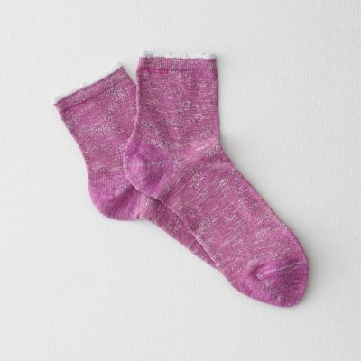 MELANGE LUREX ANKLE SOCK