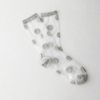 SHEER POLKA DOT CREW SOCK