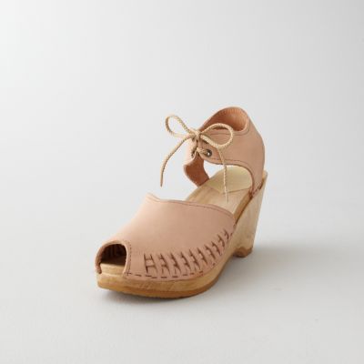 PEEP TOE MOCCASIN WEDGE SANDAL