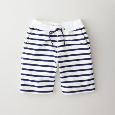 STRIPED SWEATSHORT