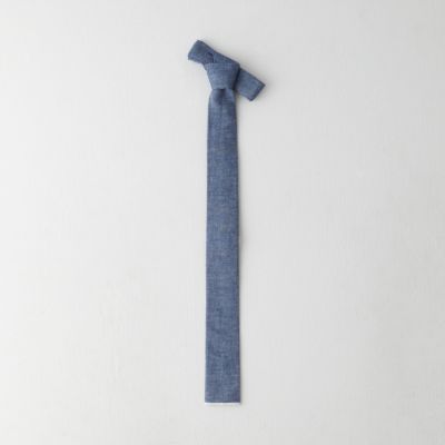 CHAMBRAY SQUARE END TIE