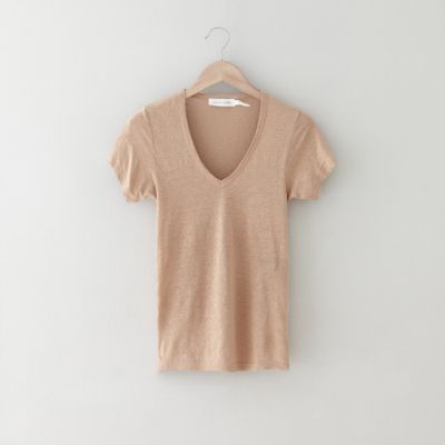 VINCENT LINEN V-NECK TEE