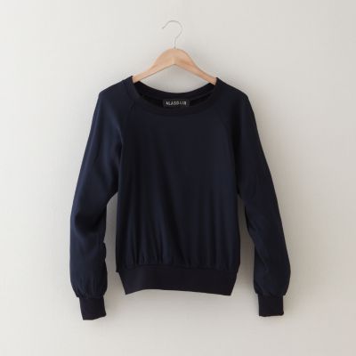 CHIFFON BACK SWEATSHIRT