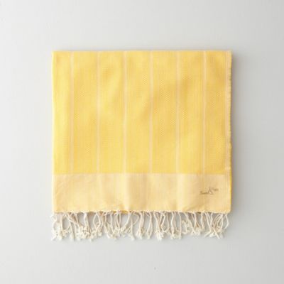 YELLOW HERRINGBONE FOUTA TOWEL