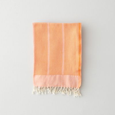 ORANGE HERRINGBONE GUEST TOWEL