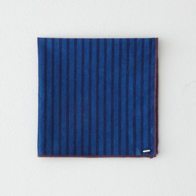 INDIGO STRIPE POCKET SQUARE