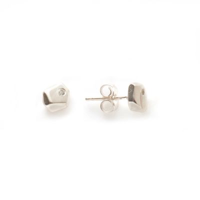 PYRITE STUDS WITH DIAMOND