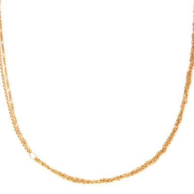Gold Braided Chains Necklace