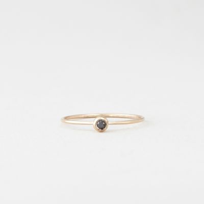 Black Diamond Seed Ring