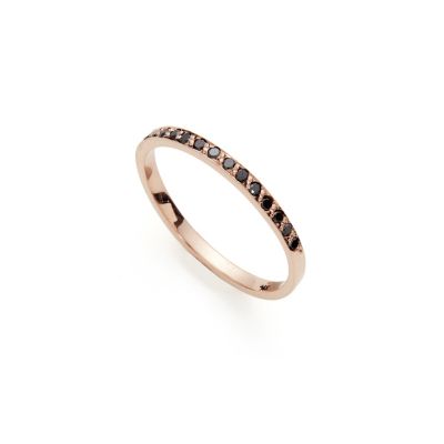Embedded Black Diamond Band