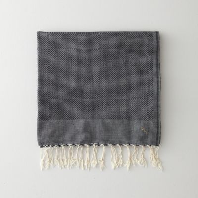 SOLID FOUTA TOWEL - BLACK