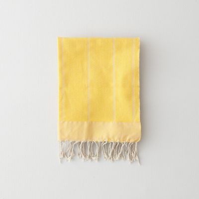 YELLOW HERRINGBONE GUEST TOWEL
