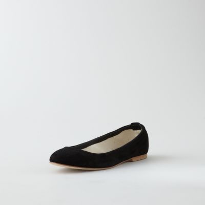 Elastic Suede Ballet Flat