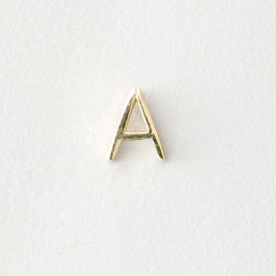 MINI LETTER STUD EARRING - A