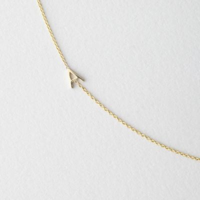Asymmetrical Mini Letter Necklace - A