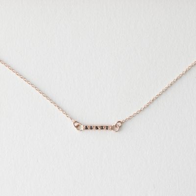 SMALL DAINTY BLACK DIAMOND NECKLACE